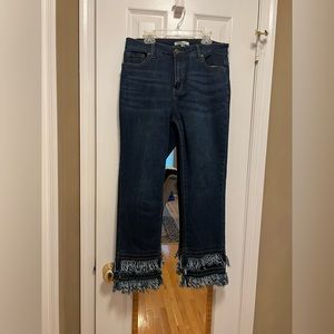 John mark fringe ankle jeans size 10